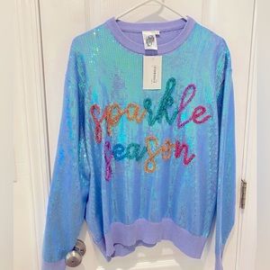 Queen of Sparkles Sequin Holiday Sparkle Sweater